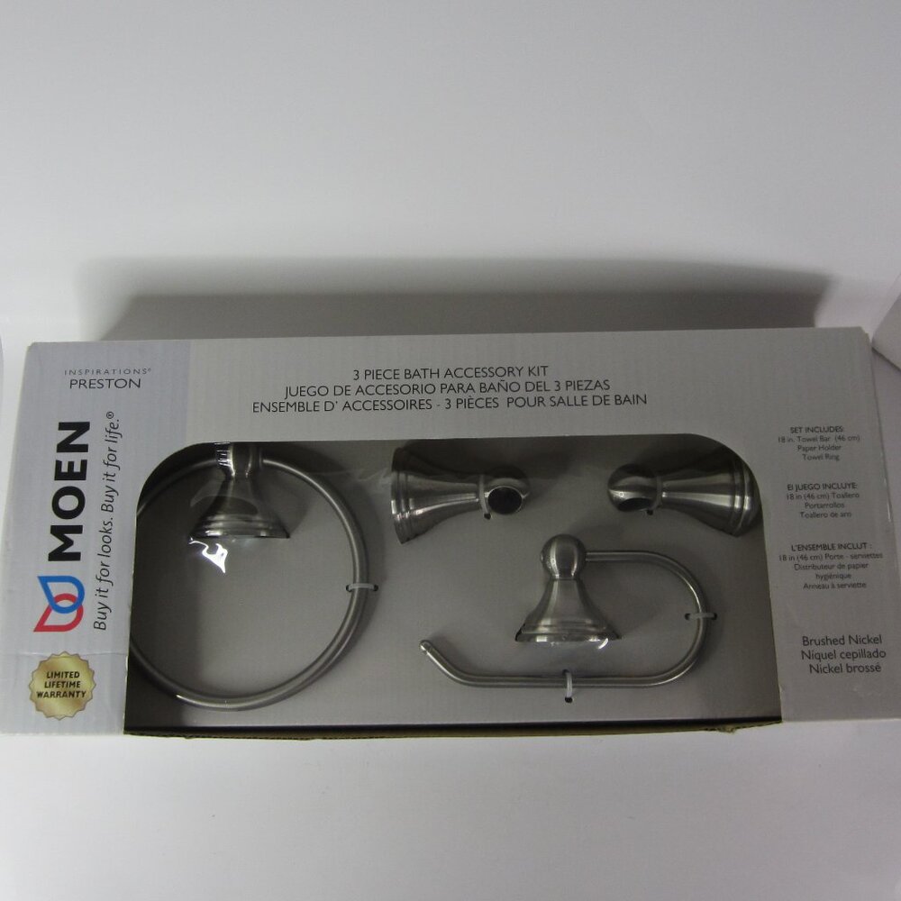 Moen Brushed Nickel Bath Accessory 3-Piece Set
